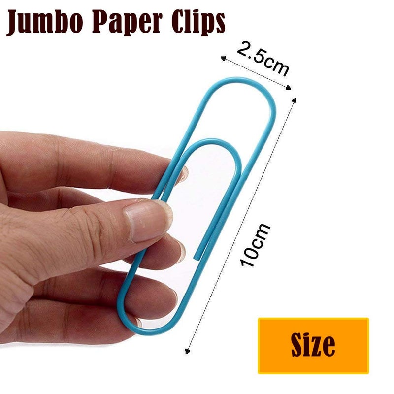 BronaGrand 4 Inch Extra Large Paper Clips Vinyl Coated, 25 Pieces Jumbo Giant Paper Clip,Mixed Colors - Image 5